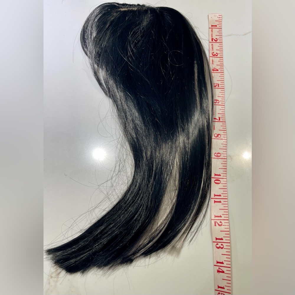 HAIR, 16” long wig, Bob cut, Black with silver underneath - Picture 9 of 9